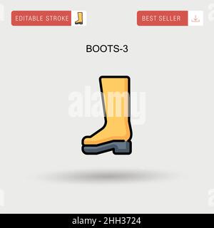 Boots-3 Simple vector icon. Stock Vector