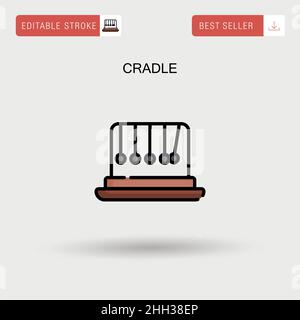 Cradle Simple vector icon. Stock Vector