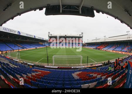 London, UK. 22nd Jan, 2022. A general view of Selhurst Park in London, United Kingdom on 1/22/2022. (Photo by Mark Cosgrove/News Images/Sipa USA) Credit: Sipa USA/Alamy Live News Stock Photo