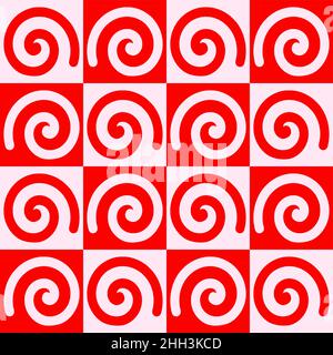 Combination pink square spiral pattern. Vintage texture background. Geometric line style. Abstract dot vector spiral pink pattern design  for banner Stock Vector