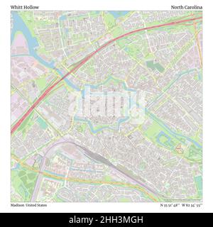 Whitt Hollow, Madison, United States, North Carolina, N 35 51' 48'', W 82 34' 55'', map, Timeless Map published in 2021. Travelers, explorers and adventurers like Florence Nightingale, David Livingstone, Ernest Shackleton, Lewis and Clark and Sherlock Holmes relied on maps to plan travels to the world's most remote corners, Timeless Maps is mapping most locations on the globe, showing the achievement of great dreams Stock Photo