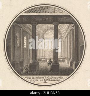 Print of the Reverse of the Portrait Medal of Fortunée-Marie d'Est, Princesse de Conti with an Interier View of the Church of Saint-Chaumont in Paris 1781 Joseph Varin French The reverse of the Print of the Portrait Medal of Fortunée-Marie d'Est, Princesse de Conti is of the interior of the Church of Saint-Charmont, Paris, which was designed by the architect, Claude-Pierre Convers.. Print of the Reverse of the Portrait Medal of Fortunée-Marie d'Est, Princesse de Conti with an Interier View of the Church of Saint-Chaumont in Paris  422927 Stock Photo