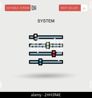 System Simple vector icon. Stock Vector