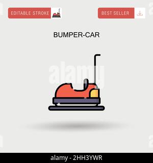 Bumper-car Simple vector icon. Stock Vector