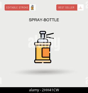 Spray-bottle Simple vector icon. Stock Vector