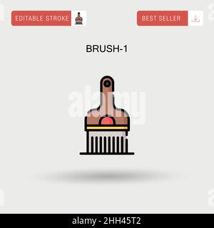 Brush-1 Simple vector icon. Stock Vector