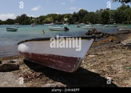 Trou d'Eau Douce is a fishing village located on the eastern side of the island. Stock Photo