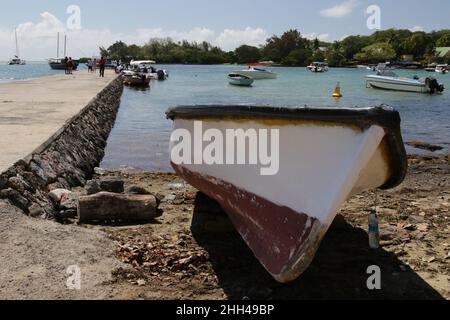 Trou d'Eau Douce is a fishing village located on the eastern side of the island. Stock Photo