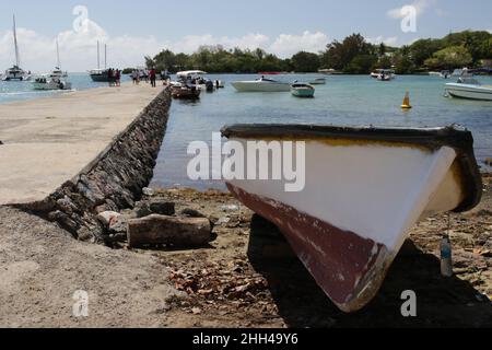 Trou d'Eau Douce is a fishing village located on the eastern side of the island. Stock Photo