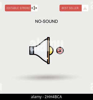 No-sound Simple vector icon. Stock Vector