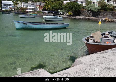 Trou d'Eau Douce is a fishing village located on the eastern side of the island. Stock Photo