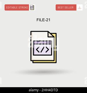 File-21 Simple vector icon Stock Vector Image & Art - Alamy