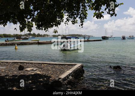 Trou d'Eau Douce is a fishing village located on the eastern side of the island. Stock Photo