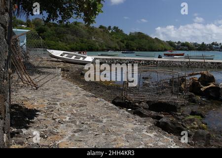 Trou d'Eau Douce is a fishing village located on the eastern side of the island. Stock Photo