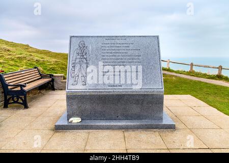 World War II RAF Bomber Command memorial at Beachy Head, Eastbourne, UK Stock Photo