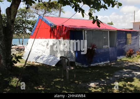 Trou d'Eau Douce is a fishing village located on the eastern side of the island. Stock Photo