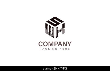 Letter SWK Logo, Three Letter Logo, Alphabet S W K Hexagon Shape Vector Icon Template Stock Vector
