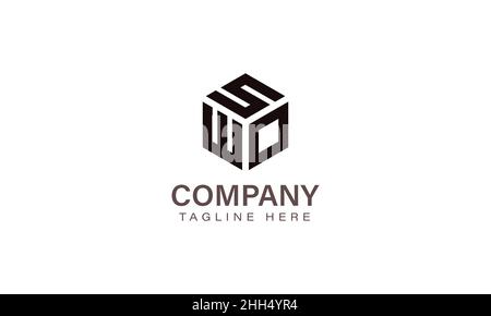 Letter SWO Logo, Three Letter Logo, Alphabet S W O Hexagon Shape Vector Icon Template Stock Vector