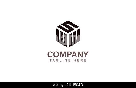 Letter SWW Logo, Three Letter Logo, Alphabet S W W Hexagon Shape Vector Icon Template Stock Vector