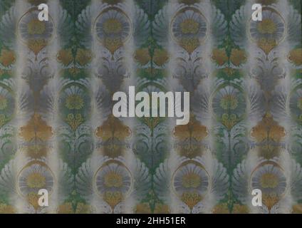 Wallpaper ca. 1830 French. Wallpaper. French. ca. 1830. Woodblock-printed paper. Wallpaper Stock Photo