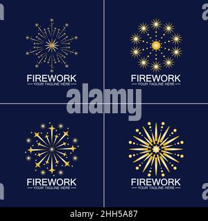 Firework Logo Design vector template Stock Vector
