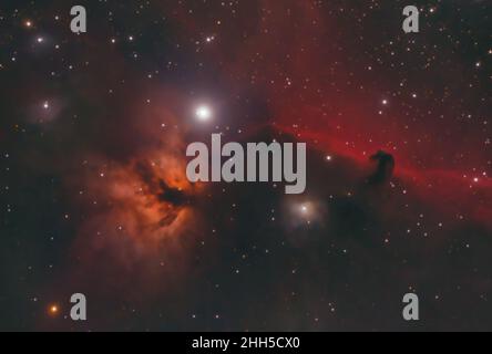 Horsehead and Flame Nebula in the Orion constellation Stock Photo - Alamy