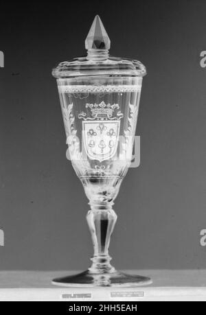 Standing cup with cover ca. 1730 Bohemian. Standing cup with cover  195915 Stock Photo