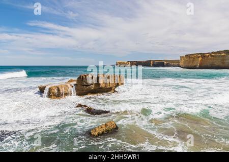 Sherbrook River Beach in Port Campbell National Park Stock Photo