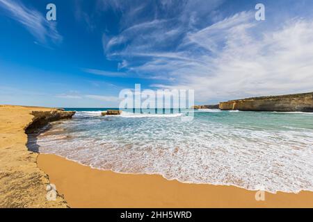 Sherbrook River Beach in Port Campbell National Park Stock Photo