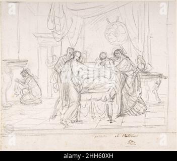 Scene from Ancient History: Cup Offered to an Invalid n.d. Jacques Louis David French. Scene from Ancient History: Cup Offered to an Invalid  334222 Stock Photo