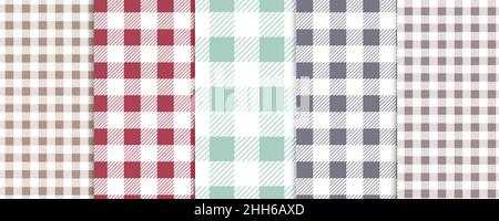 Vichy Seamless. Pastel gingham pattern. Background for Easter, wallpaper, blanket. Set of pastel pallet. Stock Vector
