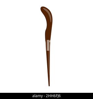 Chaju chinese tea ceremony on white background. Asian traditional cha dao element needle in style flat vector design illustration. Stock Vector