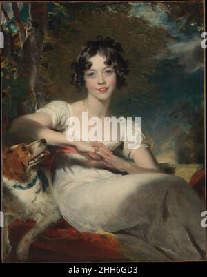 Lady Maria Conyngham (died 1843) ca. 1824–25 Sir Thomas Lawrence British Lady Maria's father was created Marquess Conyngham in the peerage of Ireland in 1816. This was through the influence of his wife, Elizabeth, who in 1820 became the final mistress of the future King George IV of England. Husband and wife were in constant attendance at court. Between 1823 and 1826 the Marchioness and her three children sat for Sir Thomas Lawrence, the leading portraitist of the era. George IV was fond of Maria Conyngham and the present portrait hung for a time in his bedroom at one of the royal residences, Stock Photo