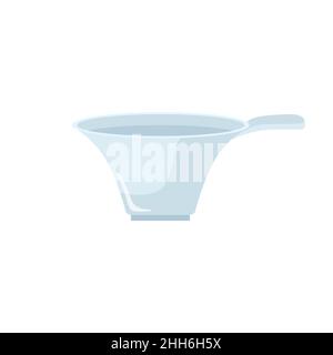 Strainer for chinese tea ceremony on white background. Asian traditional element isolated in style flat vector design illustration. Stock Vector