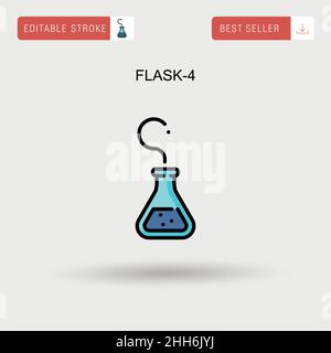 Flask-4 Simple vector icon. Stock Vector