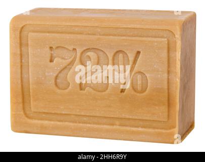 laundry soap isolated on white background 72%. Stock Photo