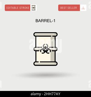 Barrel-1 Simple vector icon. Stock Vector