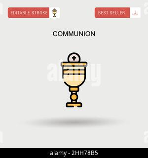 Communion Simple vector icon. Stock Vector