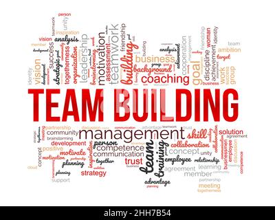 Team building word cloud template. Business concept vector background ...