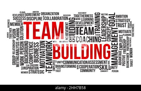 Team building word cloud template. Business concept vector background ...