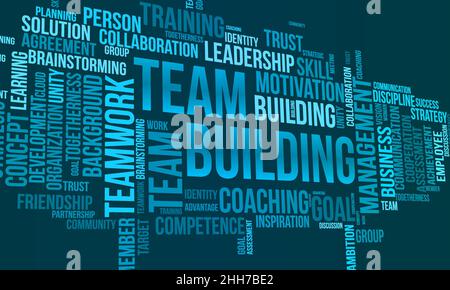 Team building word cloud template. Business concept vector background ...