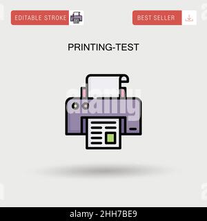 Printing-test Simple vector icon. Stock Vector