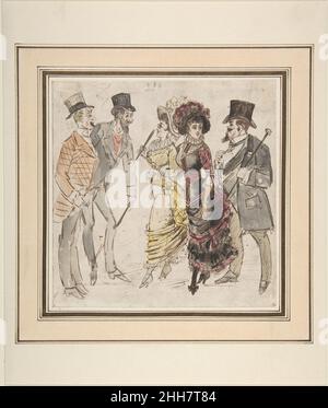 Designs for Costumes 1875–80 Anonymous, French, 19th century French. Designs for Costumes  362268 Stock Photo