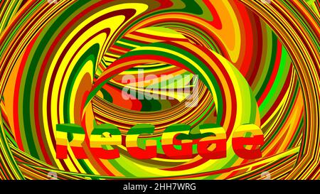 Reggae music creative colorful wallpaper. Artistic rasta style design background Stock Vector