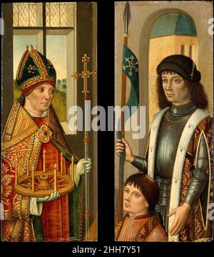 Saint Donatian; Saint Victor Presenting a Donor Netherlandish (Bruges) Painter Netherlandish. Saint Donatian; Saint Victor Presenting a Donor  437199 Stock Photo