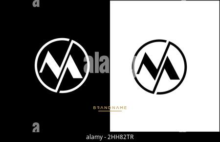 NA, AN, N, A abstract Letters Logo Emblem Monogram Stock Vector