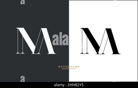 NA, AN, N, A abstract Letters Logo Emblem Monogram Stock Vector