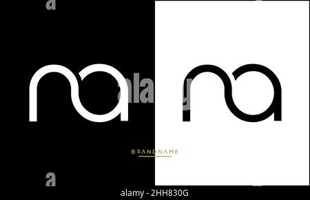 NA, AN, N, A abstract Letters Logo Emblem Monogram Stock Vector