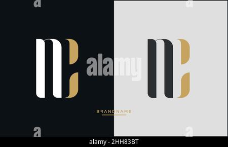 NC, CN, N, C Abstract Letters Logo Emblem Monogram Stock Vector