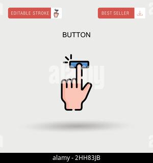 Button Simple vector icon. Stock Vector